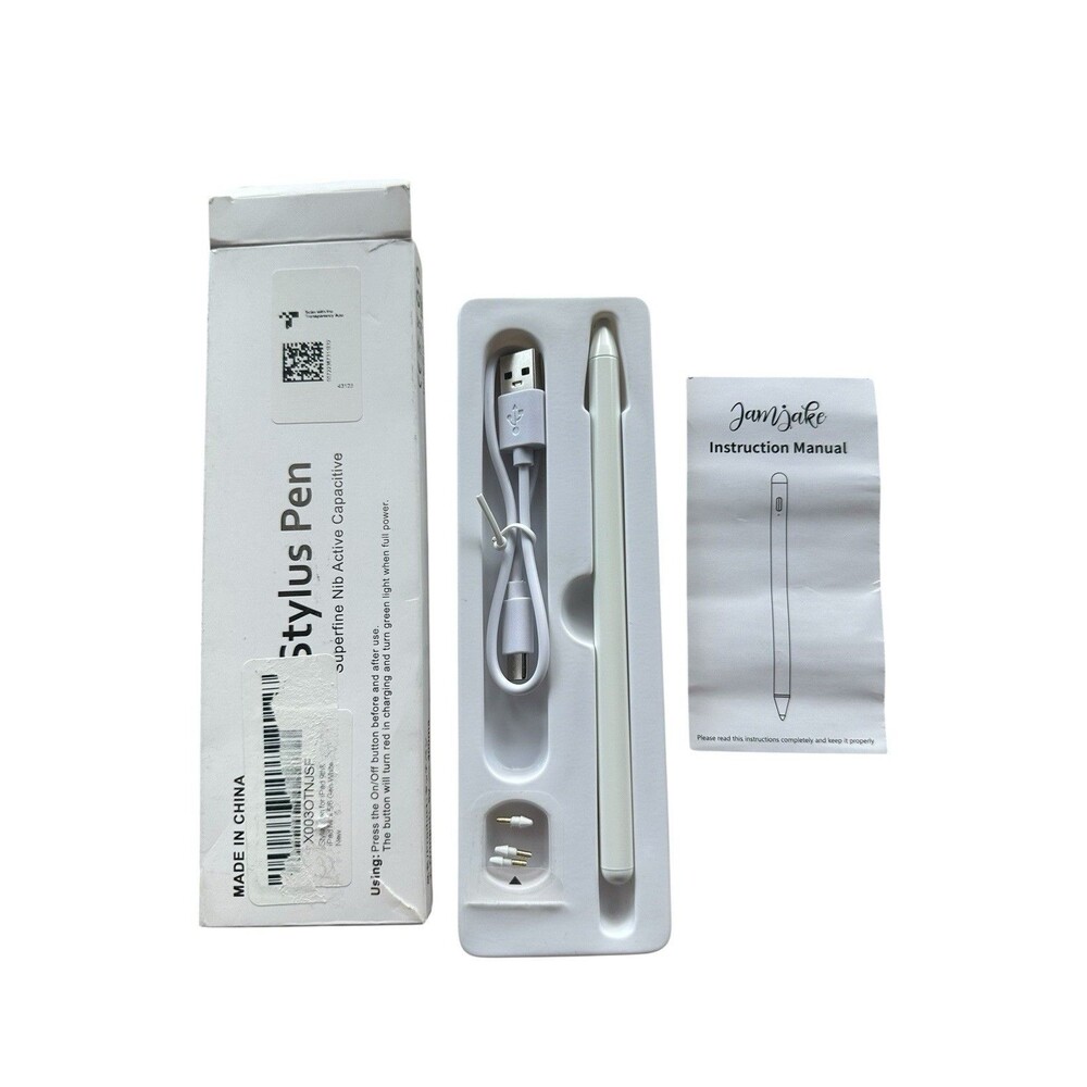 Touch Screen iPad Active Pencil Stylus Pen for iPad (2018-2021) White New
